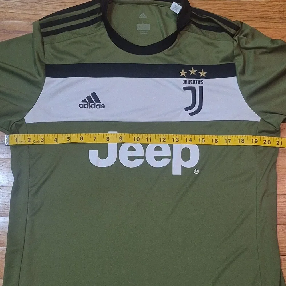 Adidas Juventus 2017/18 Third Kit Football Soccer Jersey Mens Large Green Jeep
